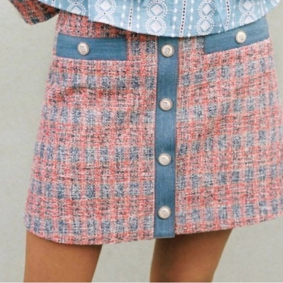 House of Harlow 1960 Dresses & Skirts - HOUSE OF HARLOW Mini Skirt Tweed Denim SZ 12 NWT